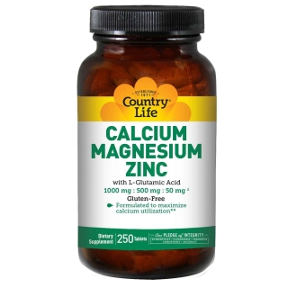COUNTRY LIFE CALCIUM MAGNESIUM ZINC 250 таблеток