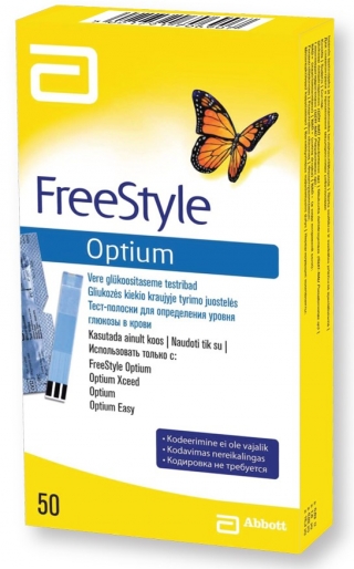 Тест-полоски FreeStyle (Фристайл) Optium 50 шт