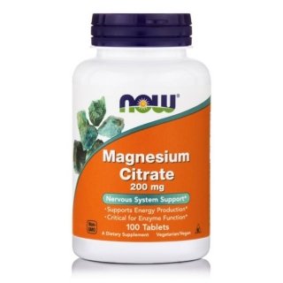 NOW Magnesium Citrate 200мг 100 таблеток