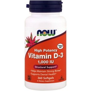 NOW Vitamin D-3 10000IU 120 капсул